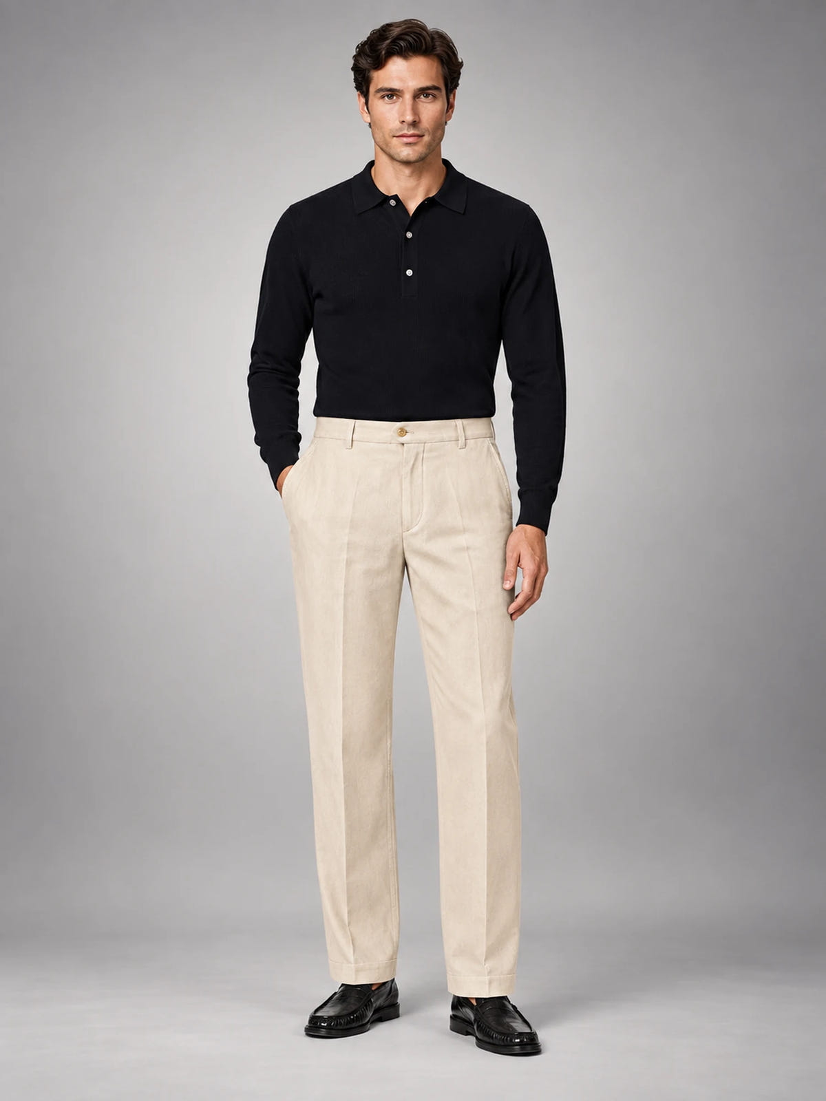 Volantero Men's Summer Trousers in Beige, main view