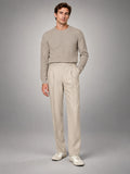 Volantero Men's Tailored-Fit Trousers in Beige, main view