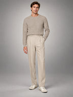 Volantero Men's Tailored-Fit Trousers in Beige, main view