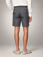 Volantero Men's Breathable Linen Summer Shorts in Grey, back view