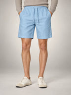 Volantero Men's Breathable Linen Summer Shorts in Light Blue, hover view