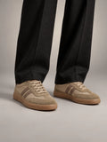 Volantero Men's Classic Retro Sneakers in Brown, front view