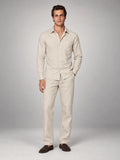 Volantero Men's Linen Co-Ord Set in Beige, main view